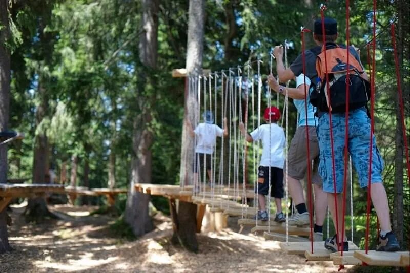 Niederseilgarten auf Timoks Alm in Fieberbrunn