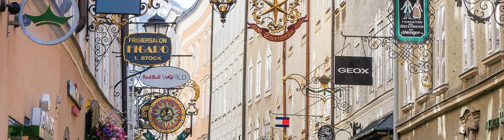 Getreidegasse in der Salzburger Altstadt