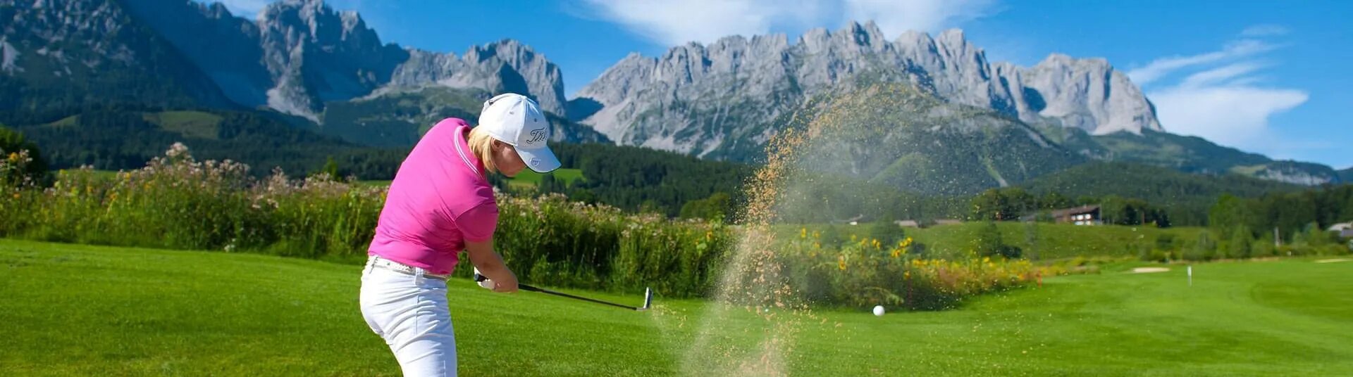 Golfplatz vor dem Wilden Kaiser
