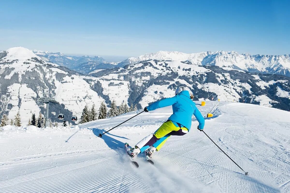 Abfahrt in der SkiWelt