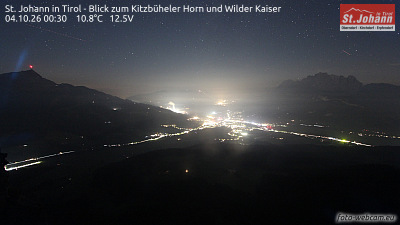 Webcam St. Johann West mit Horn und Kaiser